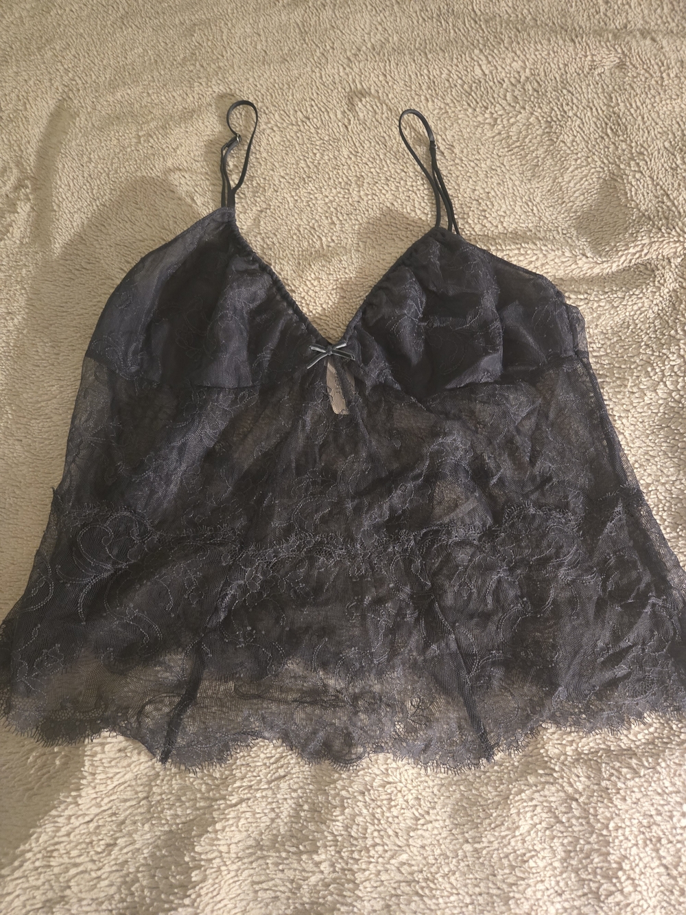 Victoria's Secret Lace Cami Tank Top - Black